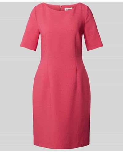 S.oliver Knielanges Kleid mit Rundhalsausschnitt - Pink