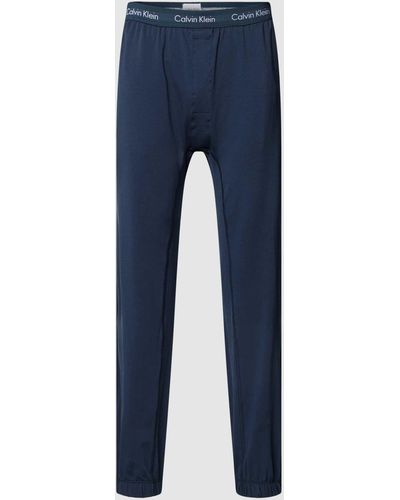 Calvin Klein Pyjamabroek Met Labeldetails - Blauw