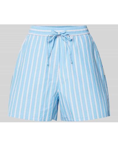 Marc O' Polo Loose Fit Shorts mit Streifenmuster - Blau
