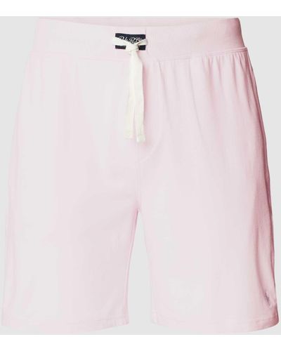 Polo Ralph Lauren Slim Fit Sweatshorts mit Logo-Stitching Modell 'SUMMER' - Pink
