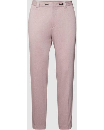 Cinque Slim Fit Anzughose mit elastischem Bund Modell 'JUNO' - Pink
