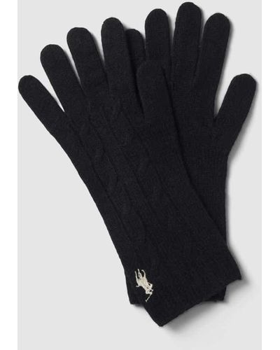 Polo Ralph Lauren Handschuhe mit Label-Detail - Schwarz