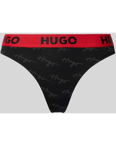 HUGO String mit elastischem Label-Bund - Rot