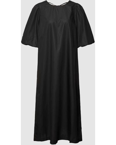 Freequent Midi-jurk Met Pofmouwen - Zwart