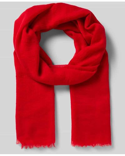 Polo Ralph Lauren Schal aus Wolle mit Strukturmuster Modell 'SGNATURE' - Rot