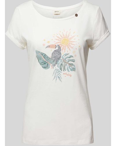 Ragwear T-shirt Met Motiefprint - Meerkleurig
