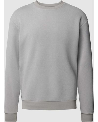 Jack & Jones Sweatshirt mit gerippten Abschlüssen Modell 'BRADLEY' - Grau