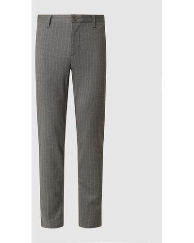Only & Sons Tapered Fit Hose mit Nadelstreifen Modell 'Mark' - Grau