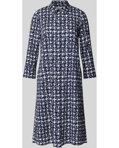 ROBE LÉGÈRE Midi-jurk Met Grafisch Motief - Blauw