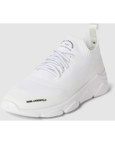 Karl Lagerfeld Sneakers Met Labeldetails - Wit
