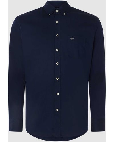 Fynch-Hatton Regular Fit Vrijetijdsoverhemd Van Oxford - Blauw