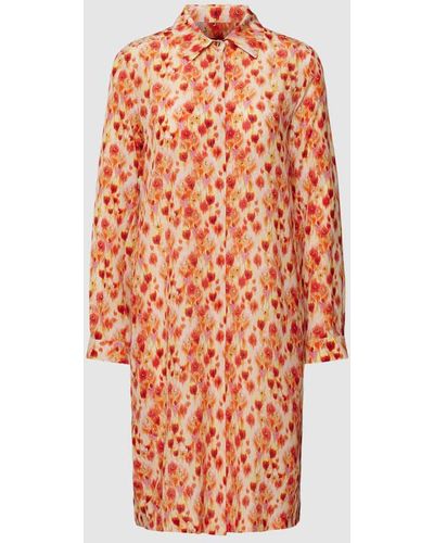 Max Mara Studio Hemdblusenkleid aus reiner Seide Modell 'PLEIADI' - Orange