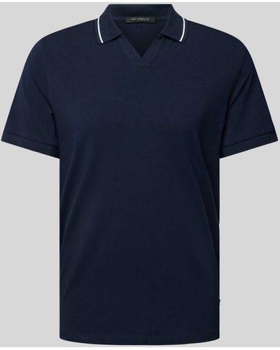 Roy Robson Regular Fit Poloshirt Met Contraststrepen - Blauw