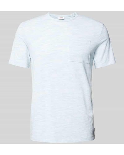 S.oliver T-Shirt mit Brusttasche - Weiß
