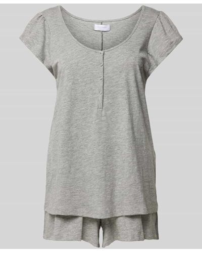 Mama.licious Umstands-Pyjama in Melange-Optik Modell 'LIA' - Grau