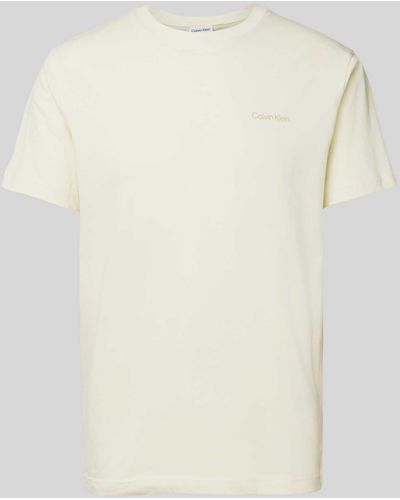 Lerros T-shirt Met Ronde Hals - Naturel