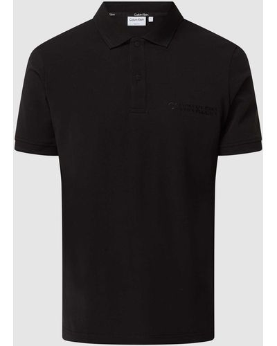 Calvin Klein Poloshirt Met Logo - Zwart