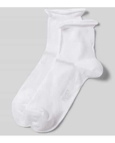 Esprit Socken im unifarbenen Design Modell 'Basic Pure' im 2er-Pack - Weiß