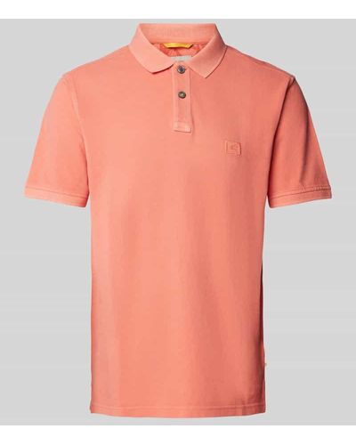Camel Active Regular Fit Poloshirt mit Logo-Stitching - Orange