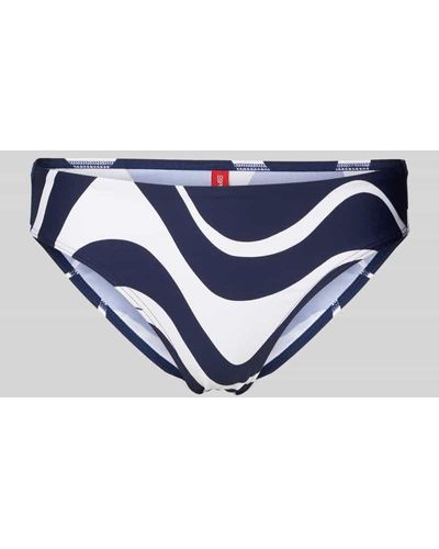 Esprit Bikini-Hose mit Allover-Print Modell 'WAVE BEACH' - Blau