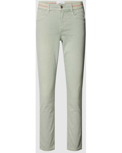 ANGELS Skinny Fit Jeans mit verkürztem Schnitt Modell 'ORNELLA SPORTY' - Grün