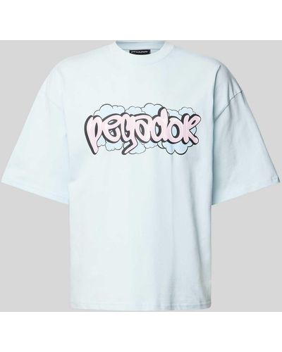 PEGADOR T-shirt Met Labelprint - Blauw