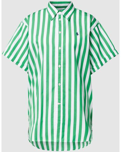Polo Ralph Lauren Overhemdblouse Met Streepmotief - Groen