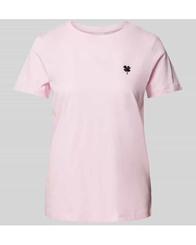 Ichi T-Shirt mit Motiv-Stitching Modell 'CAMINO' - Pink