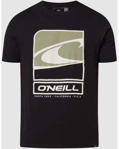 O'neill Sportswear Regular Fit T-shirt Met Print - Zwart