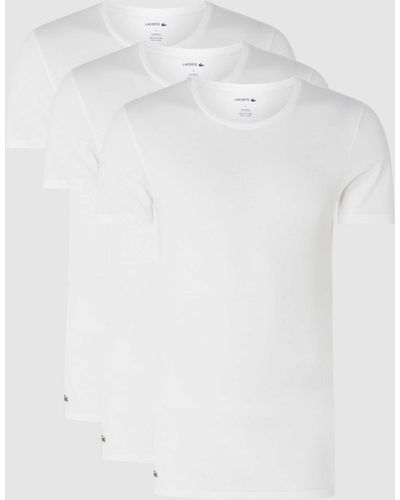 Lacoste Slim Fit T-Shirt aus Baumwolle im 3er-Pack - Weiß