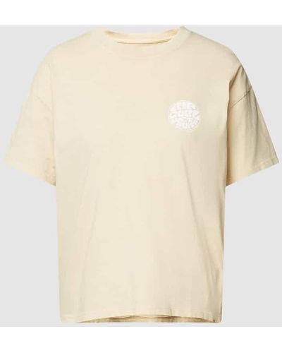 Rip Curl T-Shirt mit Label-Prints Modell 'WETTIE ICON' - Natur