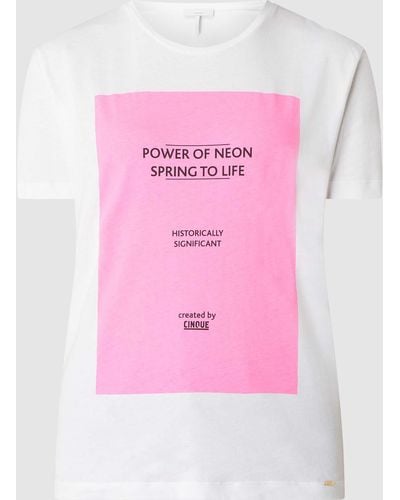 Cinque T-shirt Met Logoprint, Model 'cinele' - Roze