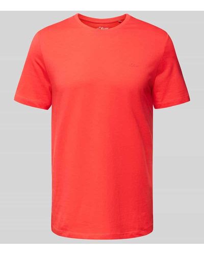 S.oliver T-Shirt mit Label-Print - Rot