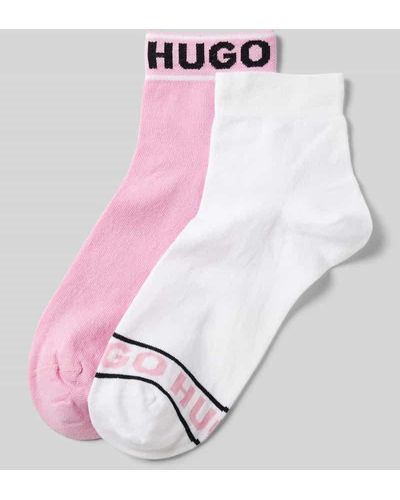 HUGO Socken mit Label-Schriftzug im 2er-Pack - Pink