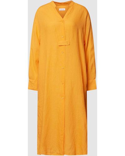 Seidensticker Midi-jurk Van Zuiver Linnen - Oranje