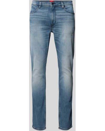 HUGO Extra Slim Fit Jeans im 5-Pocket-Design Modell ' 734' - Blau