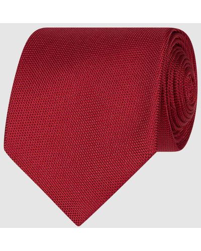 Eton Krawatte aus reiner Seide (8 cm) - Rot