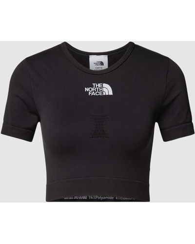 The North Face Kort T-shirt Met Labeldetail - Zwart