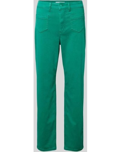 comma casual identity Regular Fit Jeans mit aufgesetzten Taschen - Grün