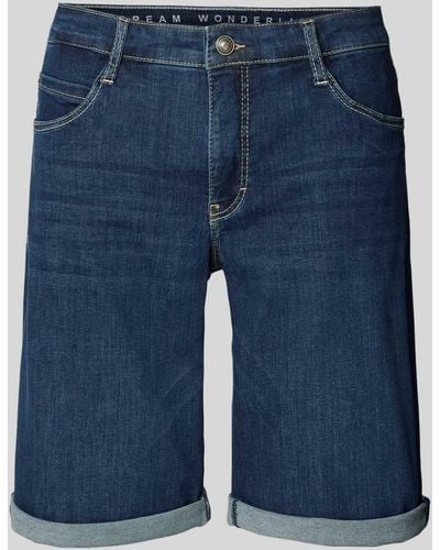 M·a·c Korte Regular Fit Jeans - Blauw