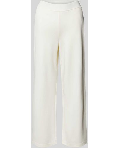 Milano Italy Flared Stoffhose mit elastischem Bund - Weiß