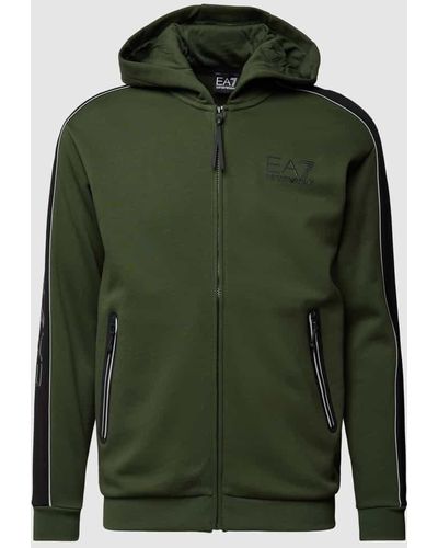 EA7 Trainingsjacke mit Reißverschlusstaschen - Grün