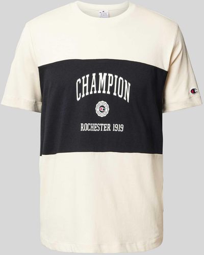 Champion T-Shirt mit Colour-Blocking-Design - Schwarz