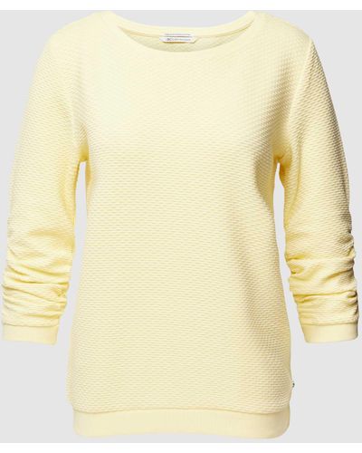 Tom Tailor Sweatshirt mit 3/4-Arm in unifarbenem Design - Gelb