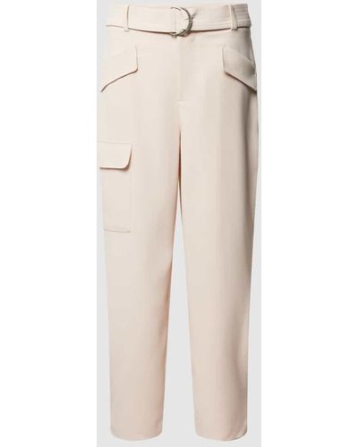 Ted Baker Tapered Fit Stoffhose mit Cargotasche Modell 'GRACIEH' - Natur