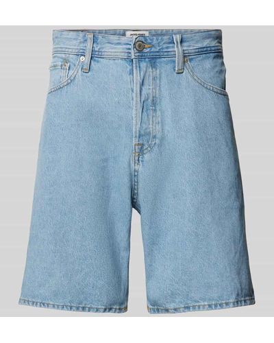 Jack & Jones Loose Fit Jeansshorts im 5-Pocket-Design Modell 'TONY' - Blau