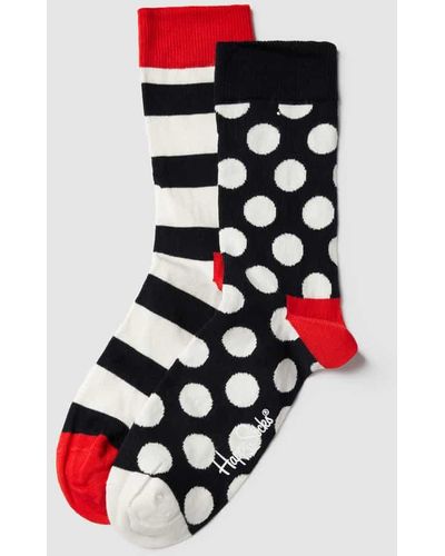 Happy Socks Socken mit Allover-Muster im 2er-Pack Modell 'Big Dot' - Mehrfarbig