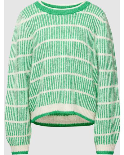 Vero Moda Strickpullover mit Allover-Muster Modell 'CALA' - Grün