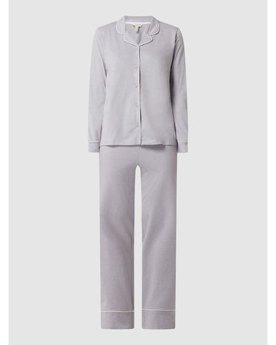 Esprit Pyjama mit Baumwoll-Anteil - Grau
