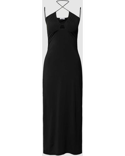 EDITED Midi-jurk Met Cut-out - Zwart